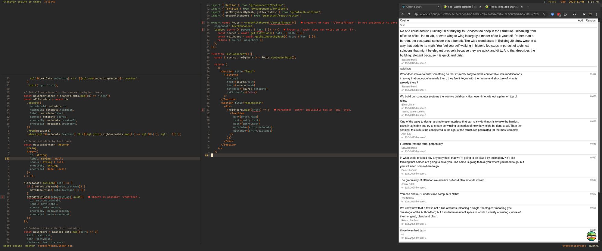 Need to sort out some type errors though